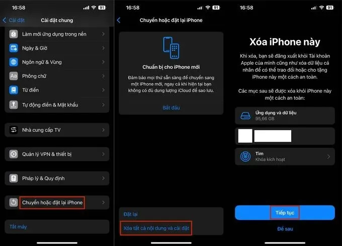 Khôi phục lại cài đặt gốc của iPhone
