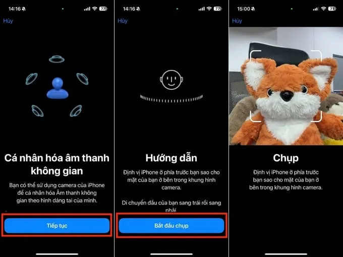 Làm theo hướng dẫn hiển thị trên iPhone và AirPods để hoàn tất thiết lập