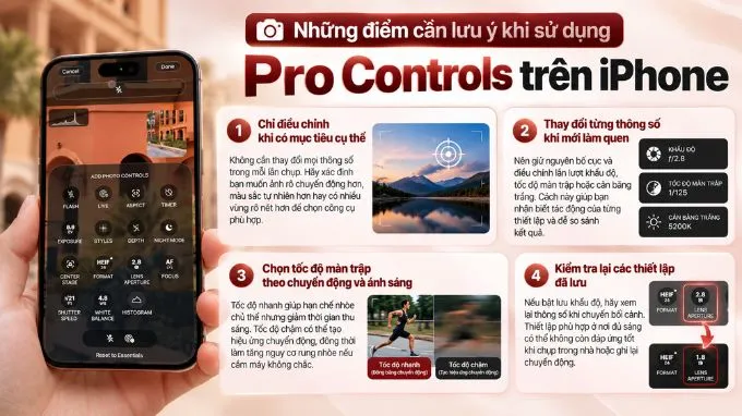 Những điểm cần lưu ý khi sử dụng Pro Controls