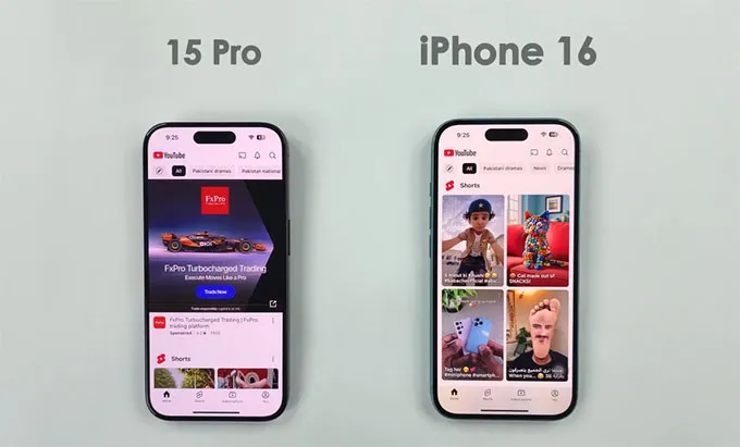 Màn hình iPhone 16 vs iPhone 15 Pro dùng cùng tấm nền OLED 6.1 inch