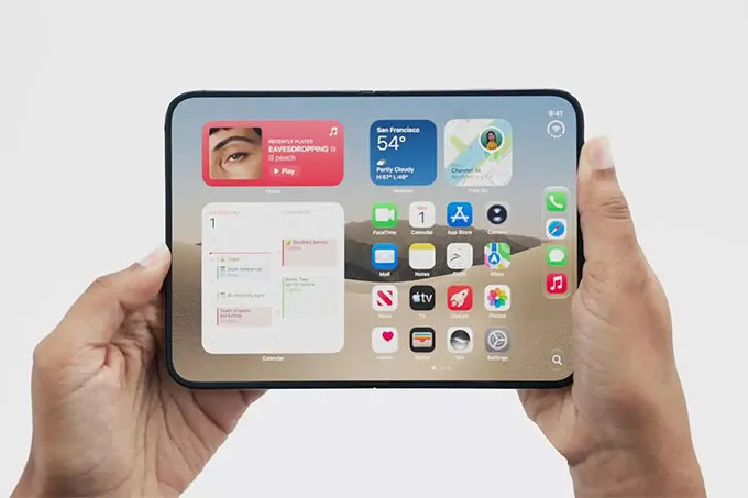 Màn hình chính iPhone Duo có kích thước 7,6 inch