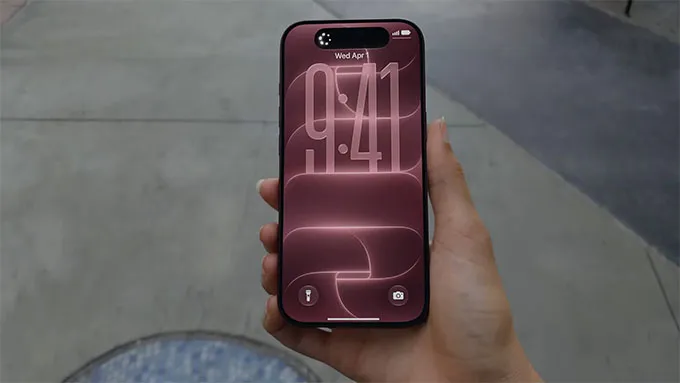 Hình ảnh mặt trước iPhone 18 Pro Max với Dynamic Island thu gọn