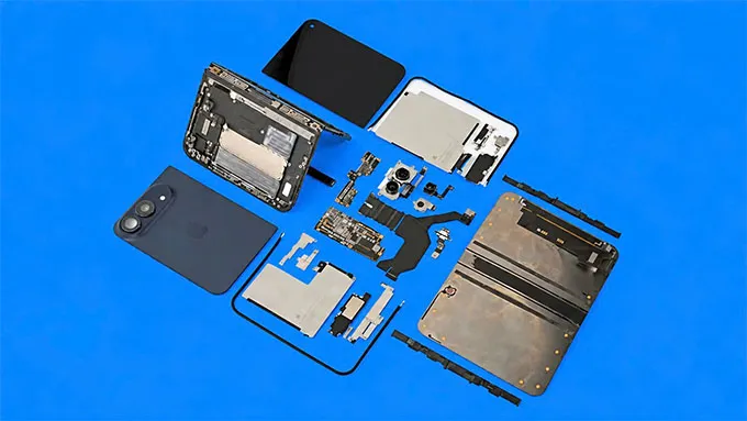 Màn hình trong và bản lề vẫn là điểm yếu khi sửa của iPhone Duo