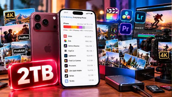 iPhone cũ 2TB: "Kho lưu trữ di động" cho nhu cầu đặc thù