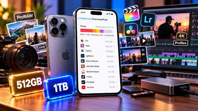 iPhone cũ 512GB đến 1TB: Sự lựa chọn chuyên sâu cho công việc
