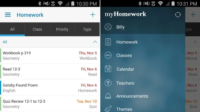 myHomework Student Planner là một ứng dụng quản lý học tập lâu năm