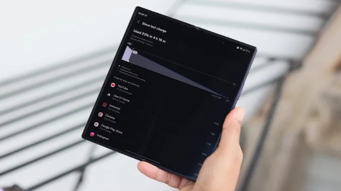Samsung Galaxy Z Fold8 Ultra được trang bị viên pin dung lượng 5.000 mAh