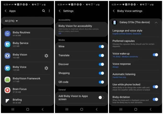 Cách bật Bixby Vision