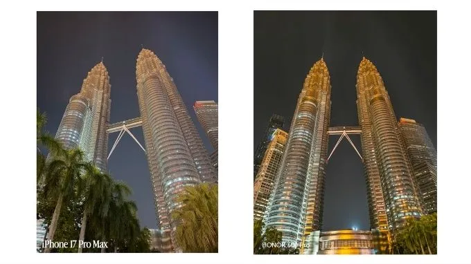 So sánh Honor 600 Pro vs iPhone 17 Pro Max về ảnh chụp