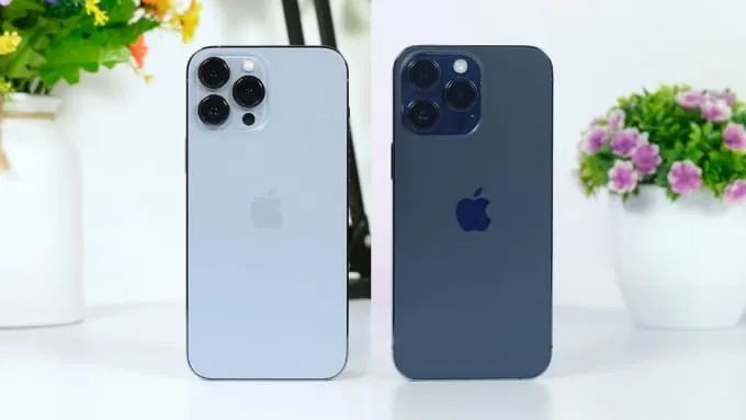 iPhone 14 Pro Max và iPhone 13 Pro Max đều sở hữu ngôn ngữ thiết kế vuông vức đặc trưng của Apple