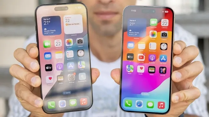 Màn hình hiển thị của iPhone 16 Pro Max và iPhone 14 Pro Max