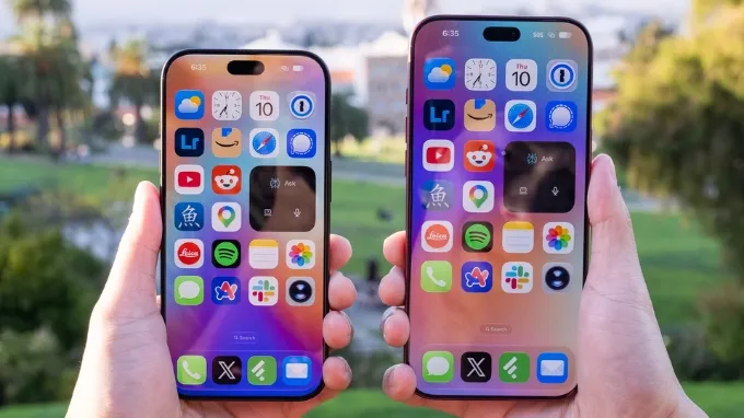 iPhone 18 Pro có màn hình 6.3 inch, còn iPhone 18 Pro Max lên tới 6.9 inch