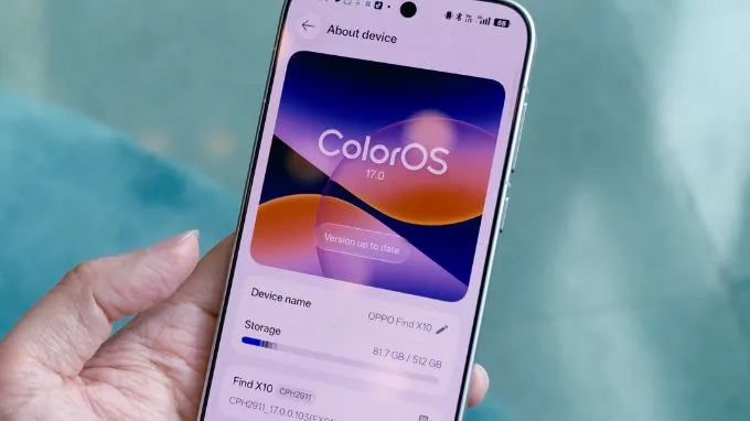Find X10 được cài sẵn giao diện ColorOS 17 trên nền Android 17