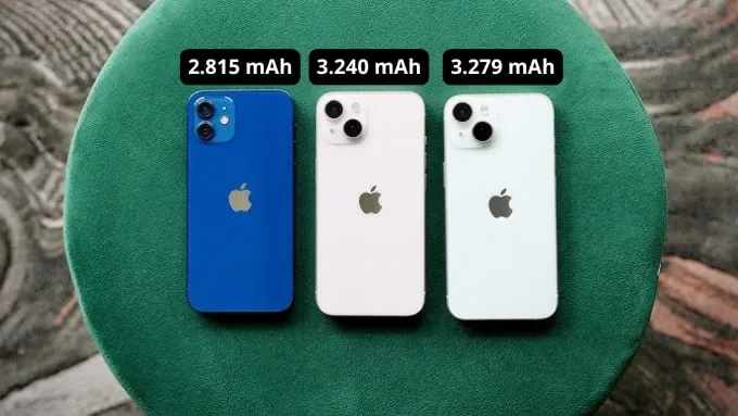 Dung lượng pin của iphone 14 so với các bản tiền nhiệm