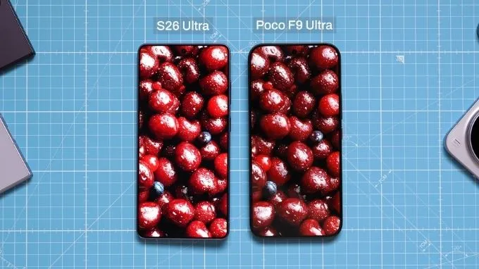 Cả POCO F9 Ultra và Galaxy S26 Ultra đều sở hữu màn hình kích thước 6.9 inch