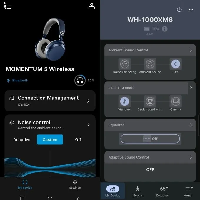 Sony WH-1000XM6 nổi bật với hệ thống tính năng phần mềm phong phú