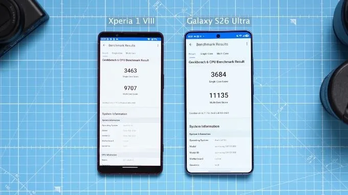 Galaxy S26 Ultra thu về điểm số đơn nhân và đa nhân cao hơn một chút