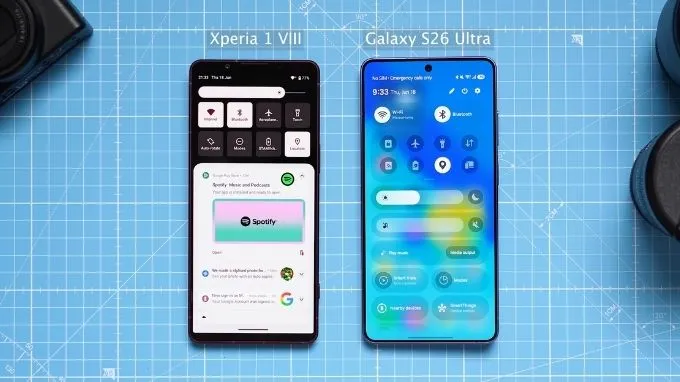 so sánh Xperia 1 VIII vs Samsung Galaxy S26 Ultra về phần mềm