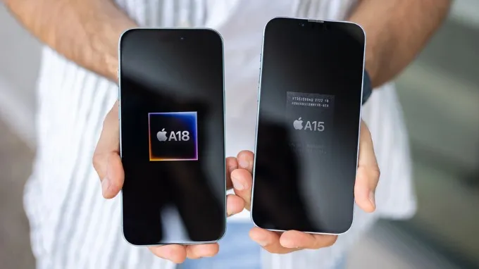 Hiệu suất khác biệt giữa chip A18 so với A15 Bionic